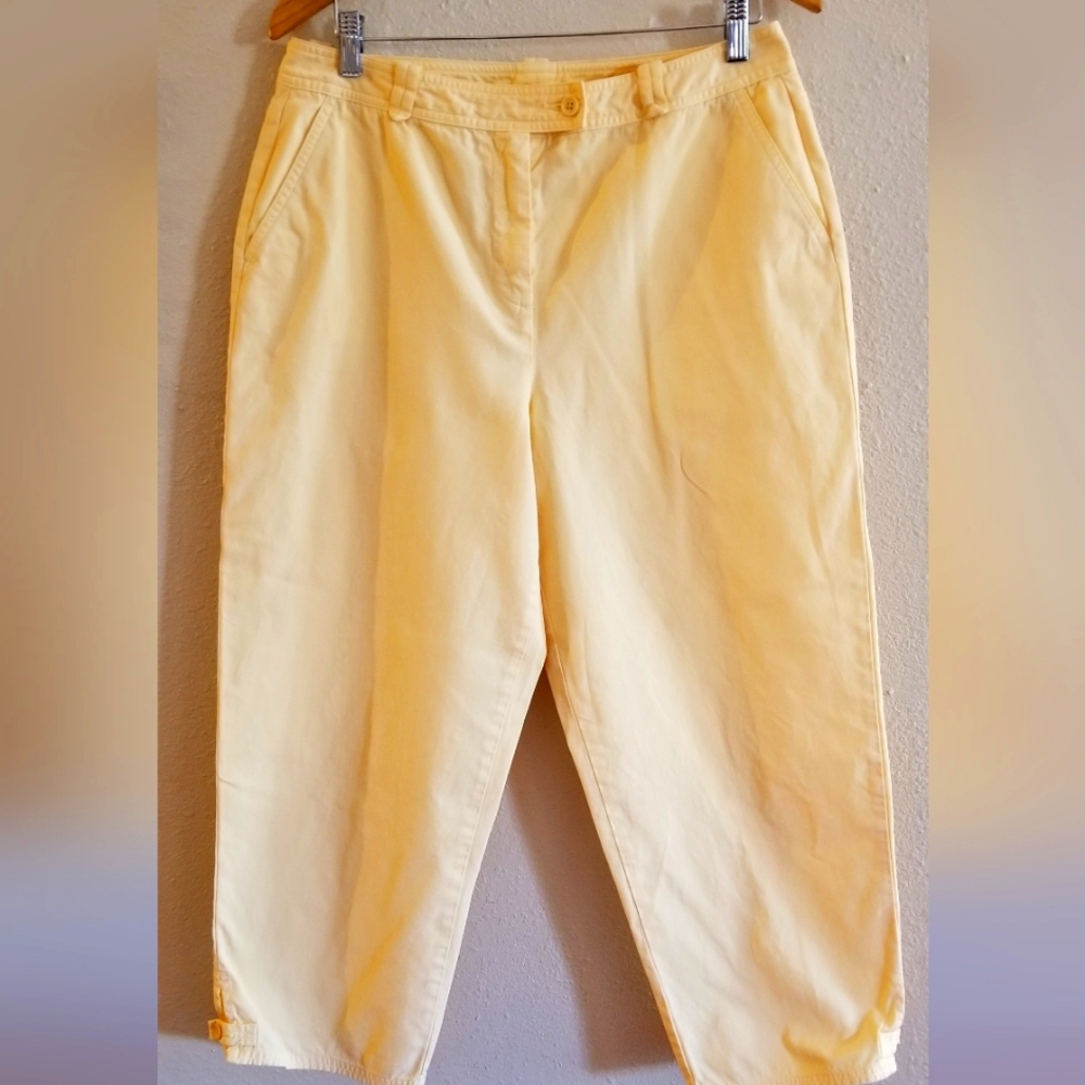Talbots Pale Yellow Cropped Ankle Pants